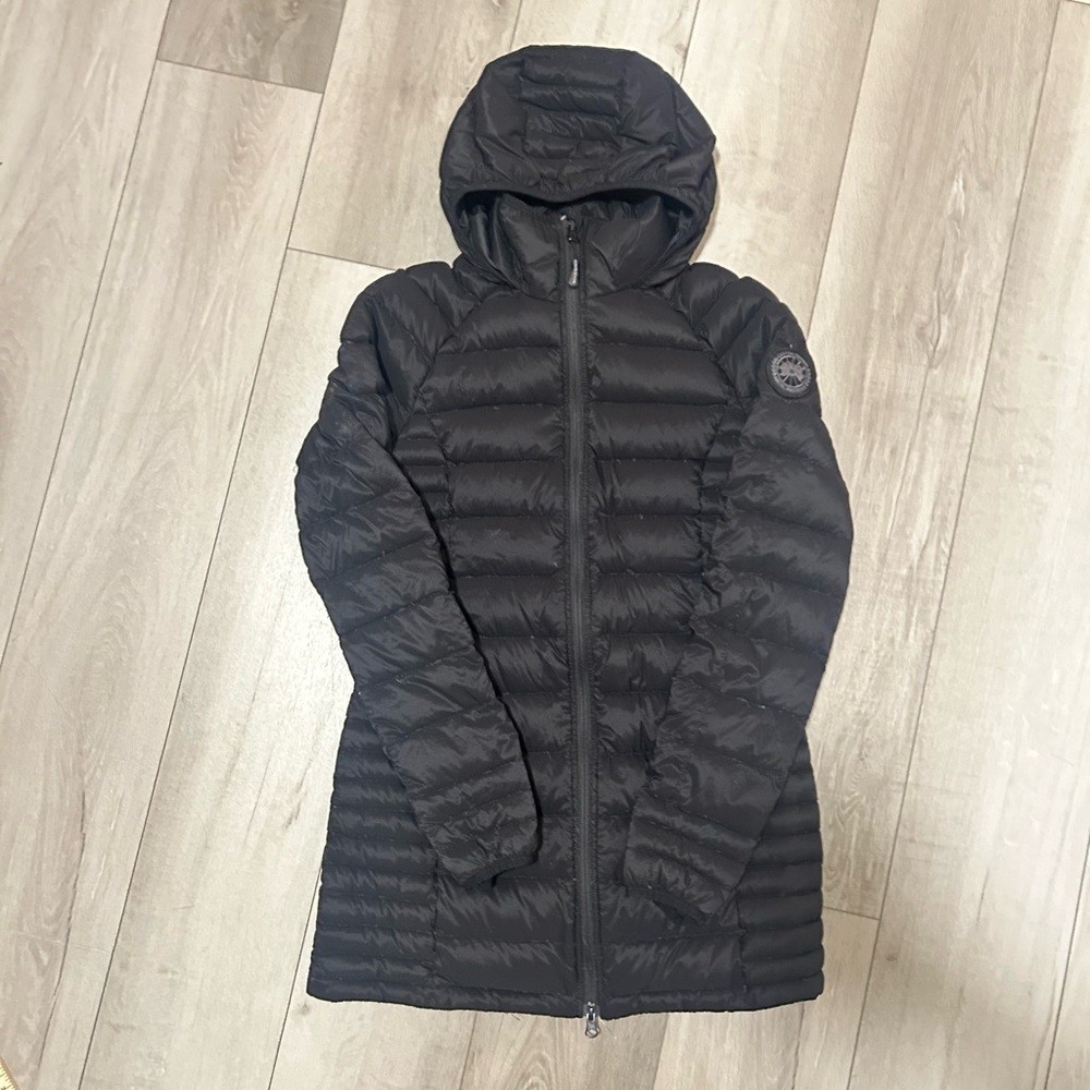 Canada Goose Black Quilted Hooded Down Puffer Coat